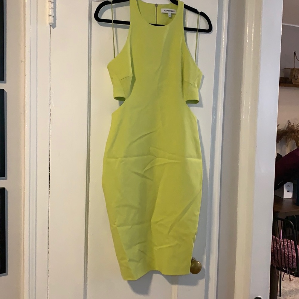 Elizabeth and James cutout yellow dress